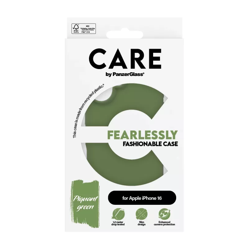 Capa PanzerGlass CARE™ by ® verde iPhone 16