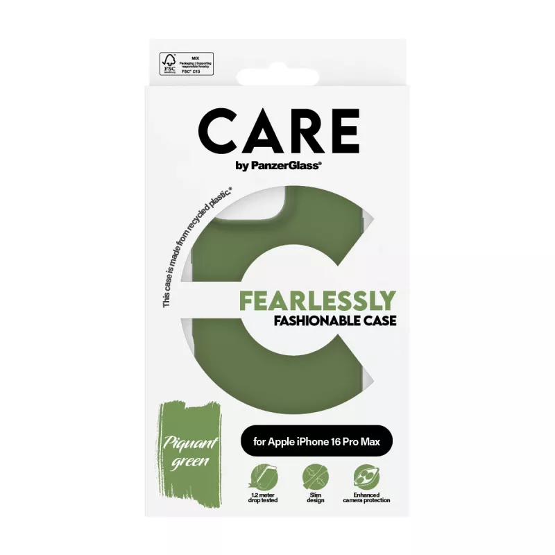 Capa PanzerGlass CARE by ® capa fashion verde iPhone 16 Pro Max