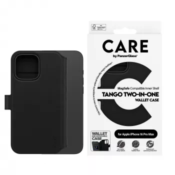Capa com carteira PanzerGlass CARE™ by ® Tango 2-em-1 com MagSafe iPhone 16 Pro Max