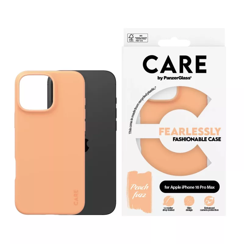 Capa PanzerGlass CARE by capa fashion Peachy iPhone 16 Pro Max transparente