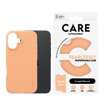 Capa PanzerGlass CARE by capa fashion Peachy iPhone 16 transparente