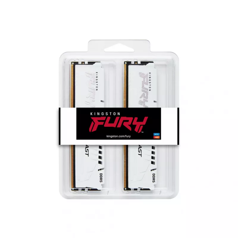 Kingston Technology FURY Beast 32GB 6000MT/s DDR5 CL36 DIMM (Kit de 2) branco EXPO