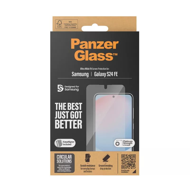 Película protetora de ecrã PanzerGlass® Samsung Galaxy S24 FE | Ultra-Wide Fit com EasyAligner