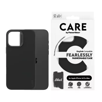 Capa PanzerGlass CARE™ by ® Preta c. MagSafe iPhone 16 Pro Max