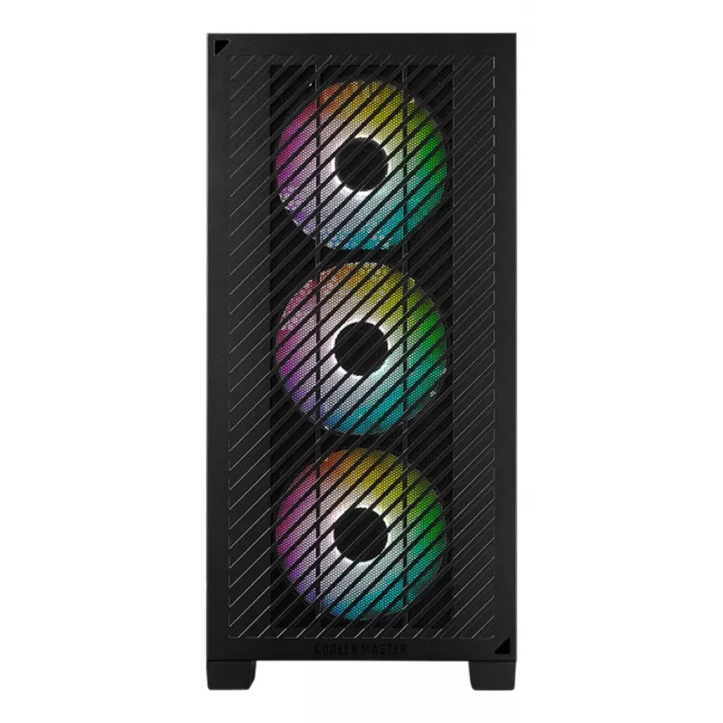Caixa Cooler Master Elite 301 ARGB Mini Torre, preta, com janela, 3x ventoinhas ARGB de 120 mm