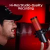 HyperX QuadCast 2 - Microfone USB (preto), microfone para podcast, -7,5 dB, 20 – 20000 Hz, 0,05 %, 32 Ω, 24 Bit