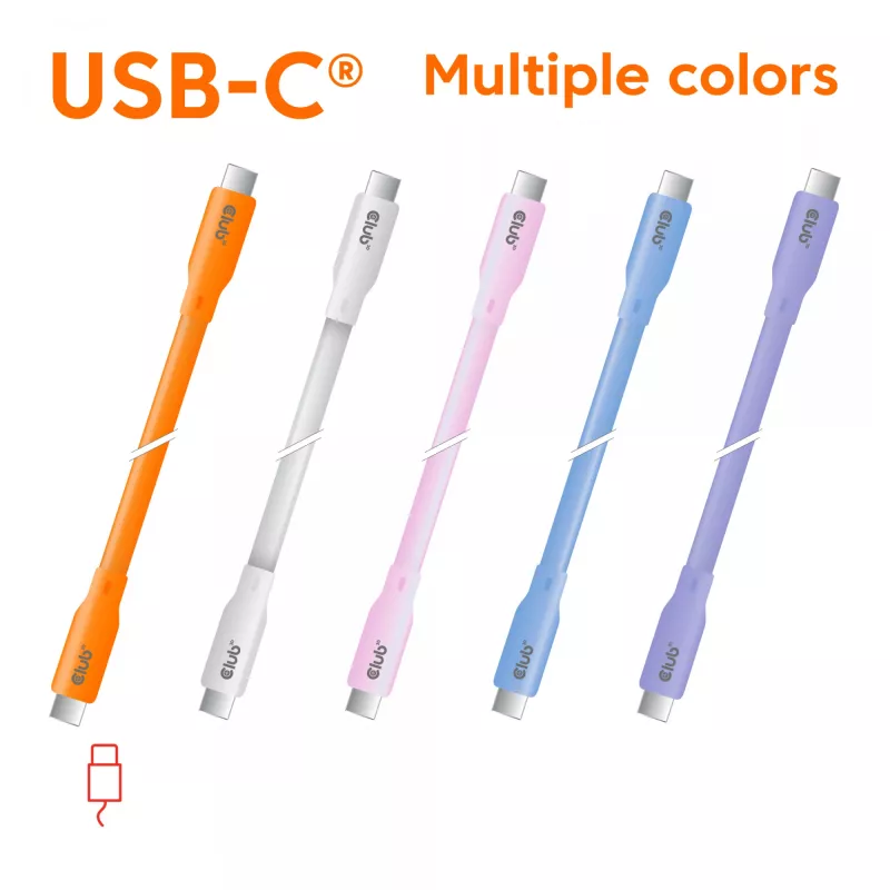 Cabo CLUB3D / Adaptador Cabo USB USB4 Gen 2x2 2 m USB-C Laranja