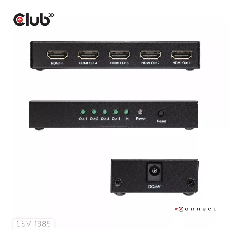 Splitter HDMI CLUB3D 1 para 4 4K120Hz