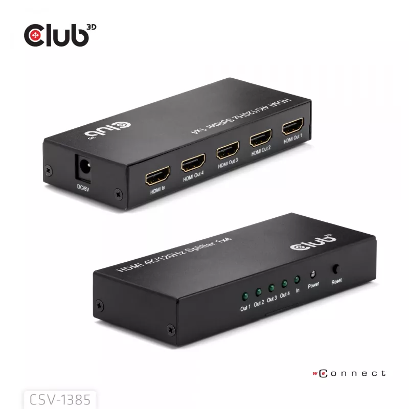 Splitter HDMI CLUB3D 1 para 4 4K120Hz