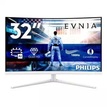 Monitor Philips Evnia 5000 32M2C5501/00 80 cm (31,5 polegadas) 2560 x 1440 píxeis Quad HD LCD Branco