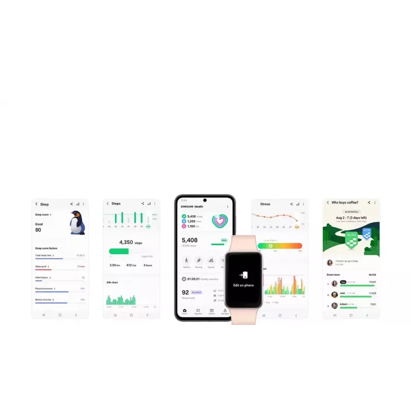 Smartwatch Samsung Galaxy Fit3 4,06 cm (1,6 polegadas) AMOLED 40 mm Digital 256 x 402 píxeis Ecrã tátil Rosé gold