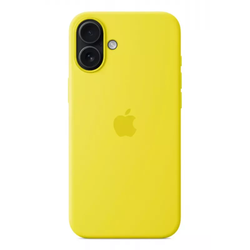 Capa de silicone Apple iPhone 16 Plus MagSafe Amarelo
