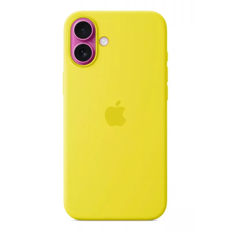 Capa de silicone Apple iPhone 16 Plus MagSafe Amarelo