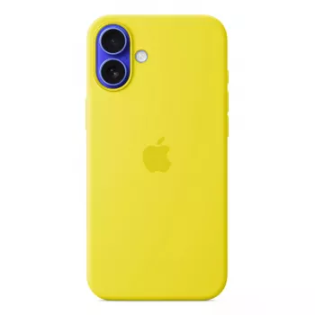 Capa de silicone Apple iPhone 16 Plus MagSafe Amarelo