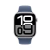 APPLE Watch Series 10 GPS + Cellular 46mm caixa de alumínio prateada com bracelete desportiva Denim - M/L