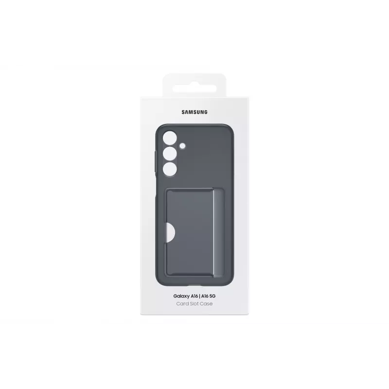 Samsung EF-OA166TBEGWW capa com compartimento para cartões para Galaxy A16 / A16 5G, de TPU, preta