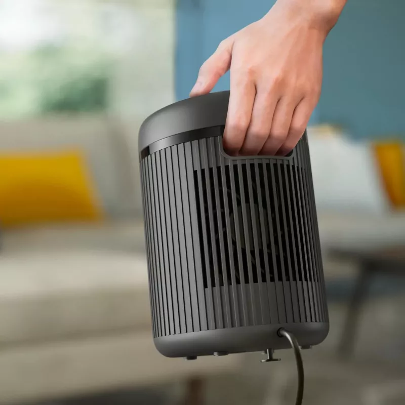 Aquecedor elétrico com ventoinha Philips CX2120/01 1500 W interior preto