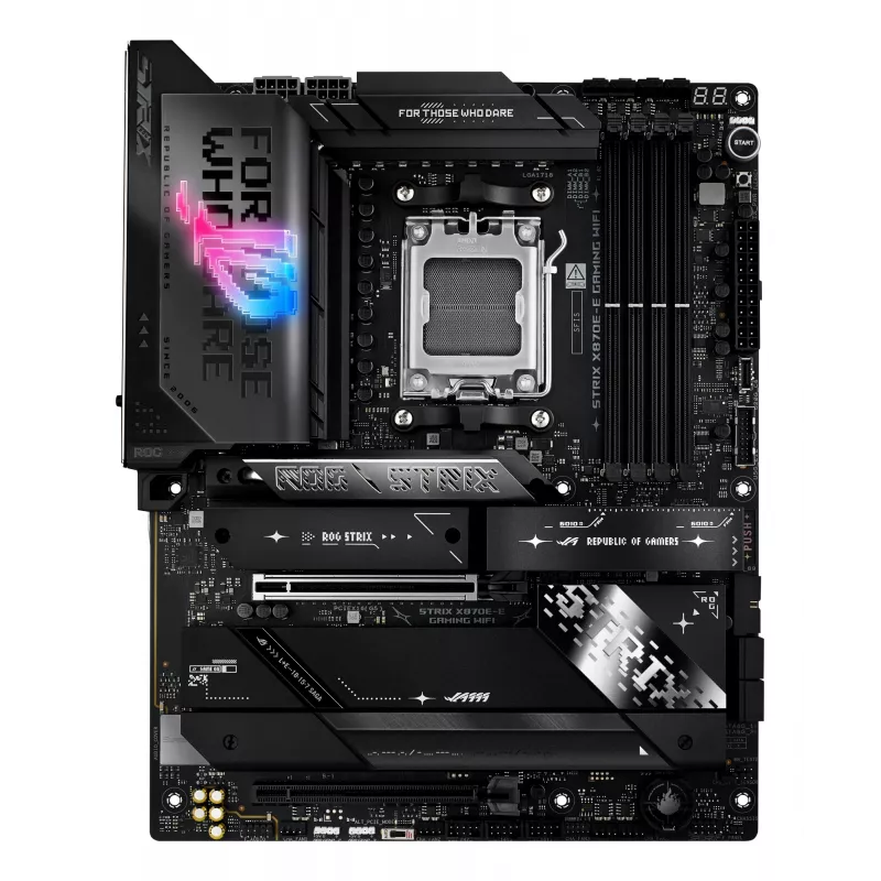 Motherboard ASUS ROG STRIX X870E-E GAMING WIFI ATX, AMD X870E, Socket AM5, DDR5, 4 DIMM, Wi-Fi 7, Bluetooth 5.4, 5Gb LAN