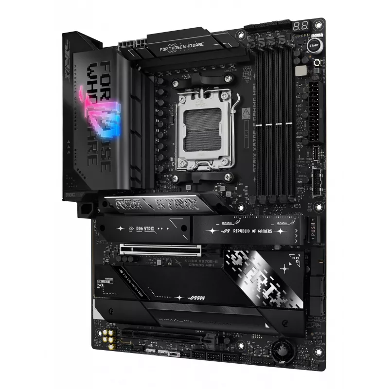 Motherboard ASUS ROG STRIX X870E-E GAMING WIFI ATX, AMD X870E, Socket AM5, DDR5, 4 DIMM, Wi-Fi 7, Bluetooth 5.4, 5Gb LAN
