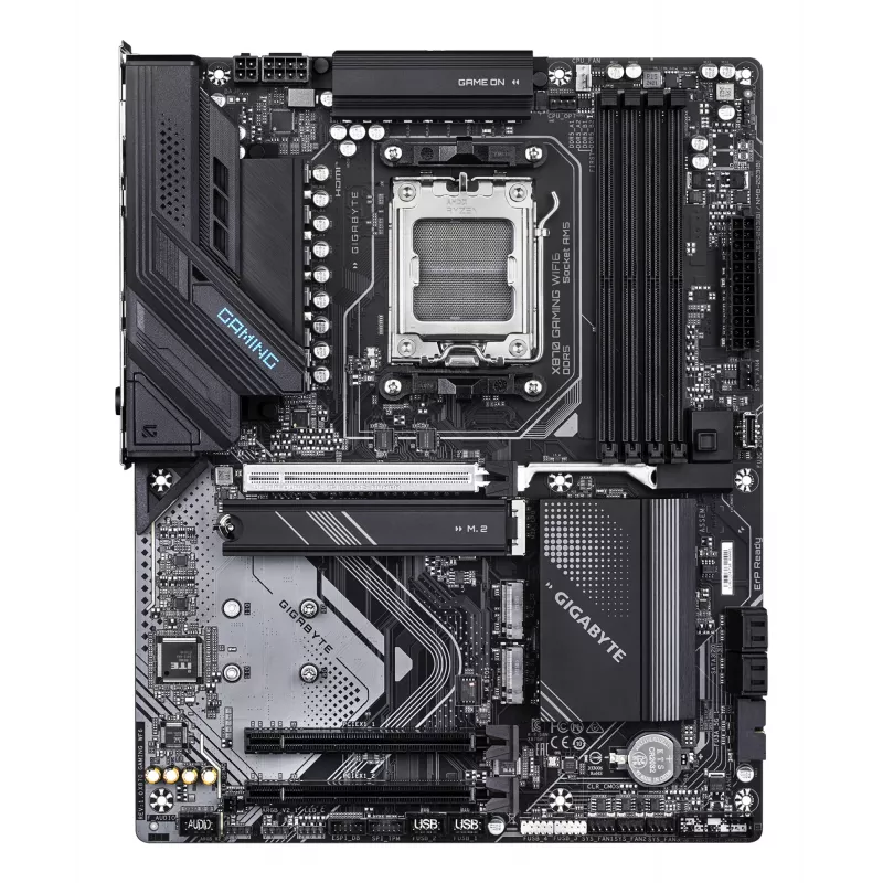 Motherboard GIGABYTE X870 GAMING WIFI6 ATX, AMD X870, Socket AM5, DDR5, 4x DIMM, até 256 GB, Wi-Fi 6, 2.5Gb LAN