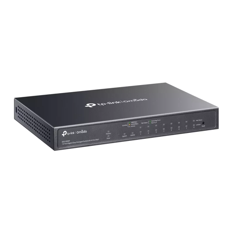Switch gerido TP-Link Omada ES210GMP 10 portas Gigabit Ethernet PoE