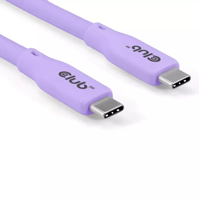 Cabo USB-C CLUB3D CAC-3004 2m roxo