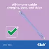 Cabo USB-C CLUB3D CAC-3004 2m roxo