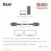 Cabo CLUB3D DisplayPort™ 2.1 bidirecional VESA DP80 certificado 4K240Hz, 8K60Hz ou 10K60Hz M/M 1.6m/5.25ft