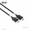 Cabo CLUB3D DisplayPort™ 2.1 bidirecional VESA DP80 certificado 4K240Hz, 8K60Hz ou 10K60Hz M/M 1.6m/5.25ft