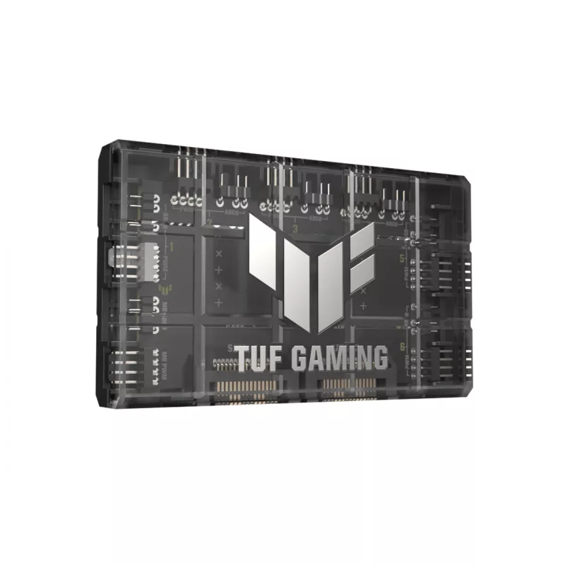 Controlador de ventoinhas ASUS TUF Gaming ARGB PWM Fan Hub 4 pinos preto