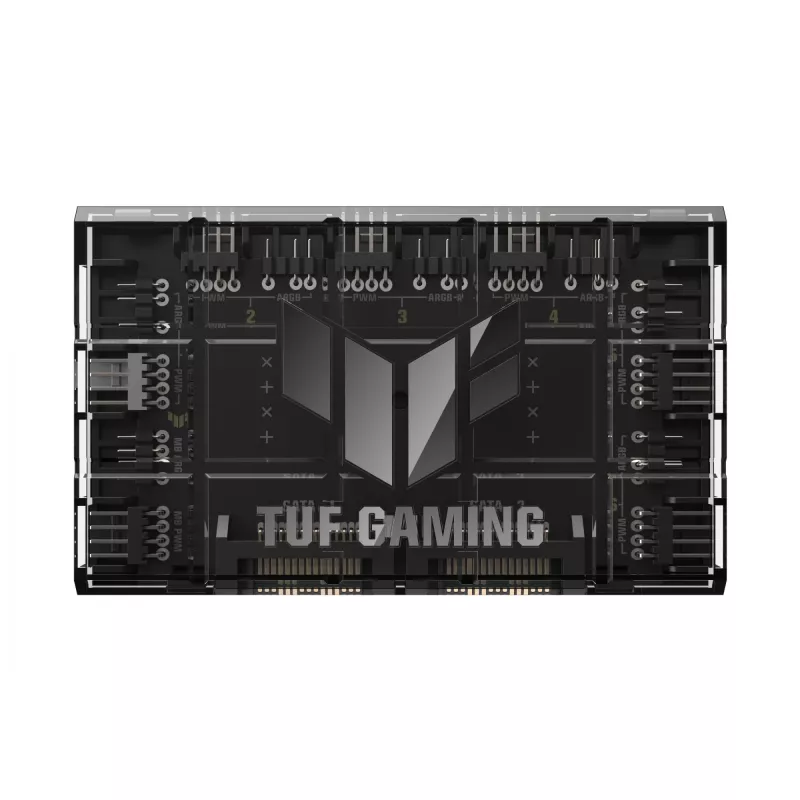 Controlador de ventoinhas ASUS TUF Gaming ARGB PWM Fan Hub 4 pinos preto
