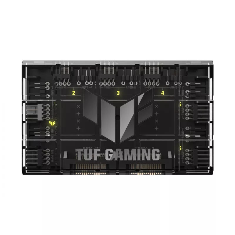 Controlador de ventoinhas ASUS TUF Gaming ARGB PWM Fan Hub 4 pinos preto