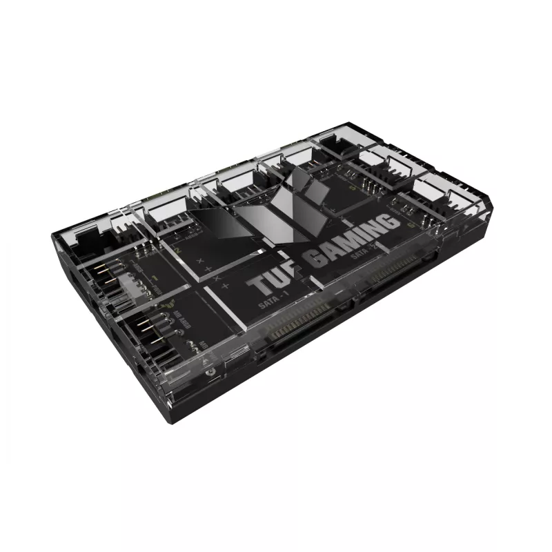 Controlador de ventoinhas ASUS TUF Gaming ARGB PWM Fan Hub 4 pinos preto