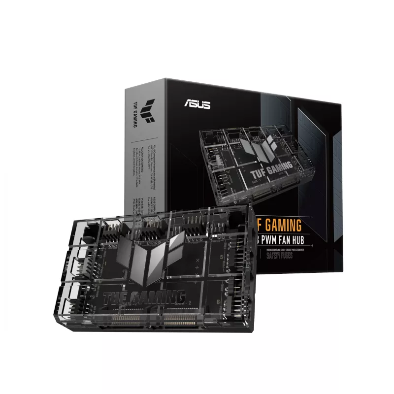 Controlador de ventoinhas ASUS TUF Gaming ARGB PWM Fan Hub 4 pinos preto
