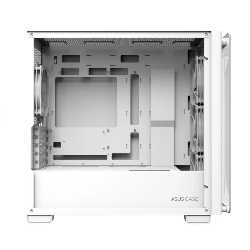 ASUS A23 PLUS TG ARGB WHITE, PC, branco, micro ATX, Mini-ITX, Multi, 16,5 cm, 38 cm