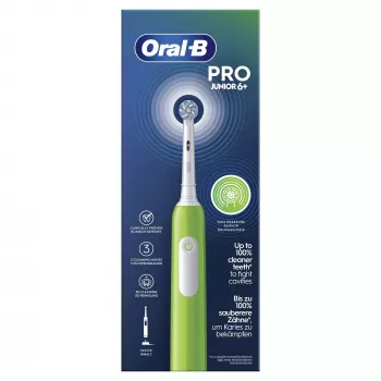 Escova de dentes elétrica Oral-B Junior para criança escova rotativa verde