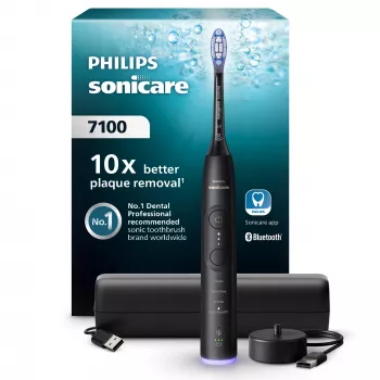 Escova de dentes sónica Philips Series 7100 HX7421/01 — sónica, 62.000 mov/min, 3 velocidades, 4 modos, Bluetooth, Li-Ion, estojo de viagem
