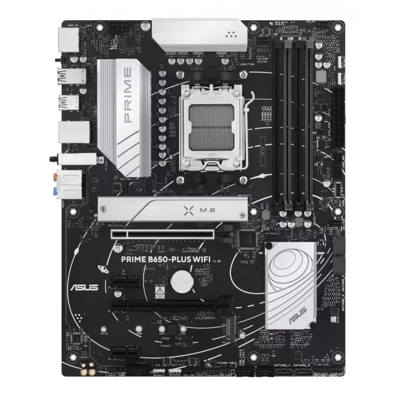 Motherboard ASUS PRIME B650-PLUS WIFI ATX — AMD B650, Socket AM5, DDR5, 4 DIMM, 192 GB, Wi-Fi 6E, LAN 2,5 Gb