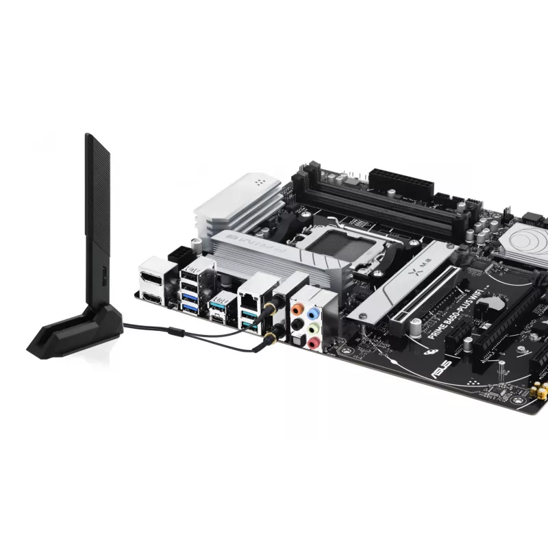 Motherboard ASUS PRIME B650-PLUS WIFI ATX — AMD B650, Socket AM5, DDR5, 4 DIMM, 192 GB, Wi-Fi 6E, LAN 2,5 Gb