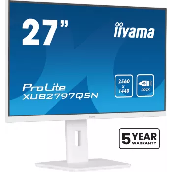 Monitor de computador iiyama G-MASTER XUB2797QSN-W2 68,6 cm (27 polegadas) 2560 x 1440 píxeis Quad HD LED Branco