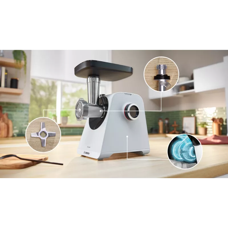 Bosch Serie 4 MultiPower MFWS420W picadora de carne, branca