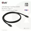 Cabo USB Type-C CLUB3D CAC-1570 1,2m — 80Gbps, 240W, suporta 8K@240Hz, preto