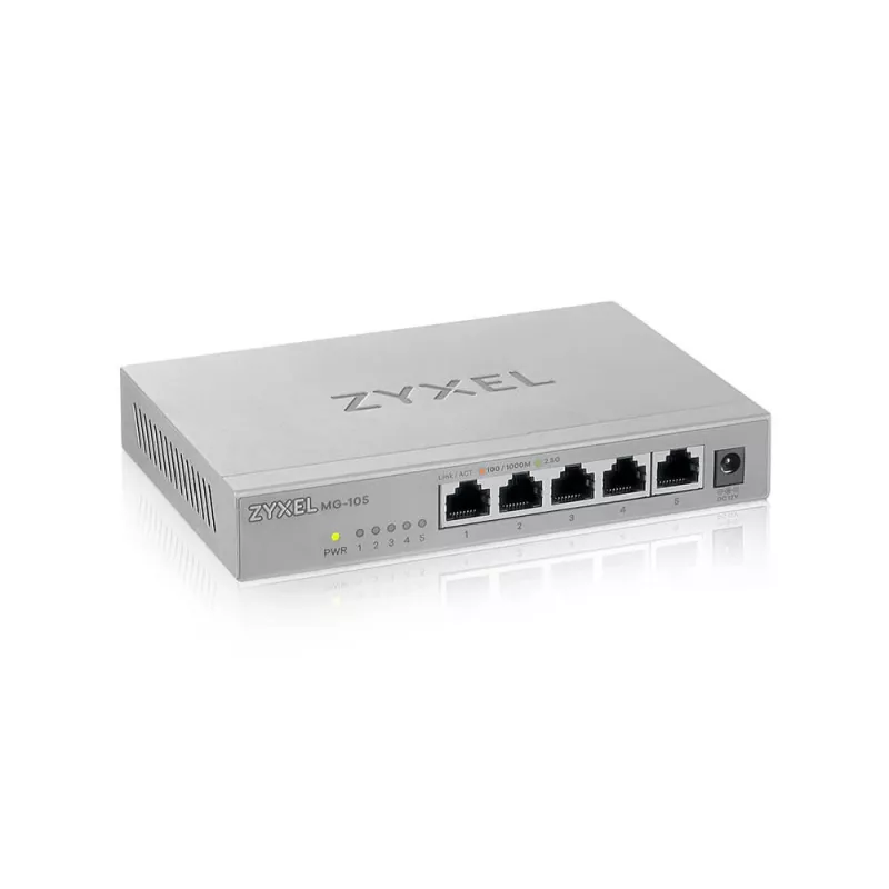 Zyxel XMG-105 não gerido 2.5G Ethernet (100/1000/2500) cinzento