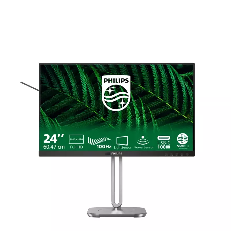 Monitor de computador Philips 5000 Série 24B2G5301/00 60,5 cm (23,8 polegadas) 1920 x 1080 píxeis Full HD LCD preto