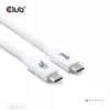 Club3D CAC-1572 cabo certificado USB 80 Gbps, USB-C para USB-C, 240 W PD, 8K240Hz, 1,2 m, branco
