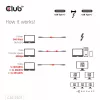 Cabo CLUB3D Thunderbolt™ 5 certificado 8K240Hz dados 80/120 Gbps EPR 240 Watt M/M 1m / 3,28ft