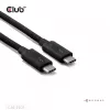 Cabo CLUB3D Thunderbolt™ 5 certificado 8K240Hz dados 80/120 Gbps EPR 240 Watt M/M 1m / 3,28ft