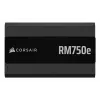 Fonte de alimentação CORSAIR RM750e 750 W ATX 3.1 80 PLUS Gold totalmente modular, 24 pinos, ventoinha de 120 mm, 6×SATA, 2×PCIe (6+2), 2×PATA