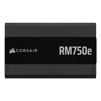 Fonte de alimentação CORSAIR RM750e 750 W ATX 3.1 80 PLUS Gold totalmente modular, 24 pinos, ventoinha de 120 mm, 6×SATA, 2×PCIe (6+2), 2×PATA