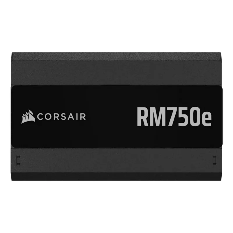 Fonte de alimentação CORSAIR RM750e 750 W ATX 3.1 80 PLUS Gold totalmente modular, 24 pinos, ventoinha de 120 mm, 6×SATA, 2×PCIe (6+2), 2×PATA